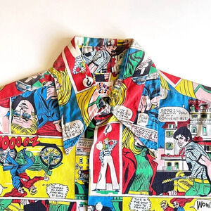 Vintage 60s Something Else by Artist Nicky Zann Mod Pop Art Comic Strip Shirt